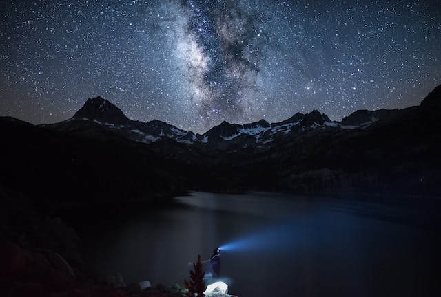 Stars over the Sierra Mountains